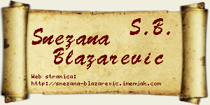 Snežana Blažarević vizit kartica